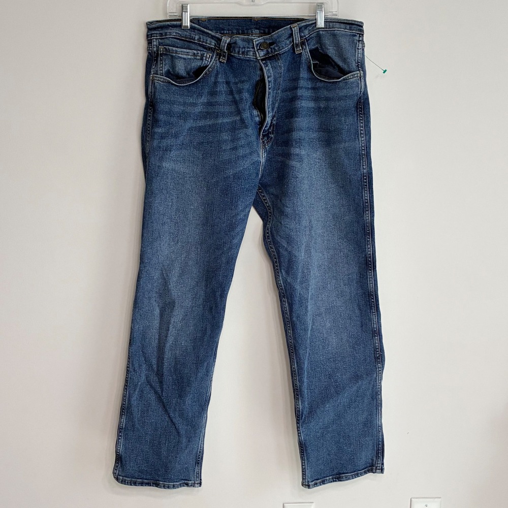 Levis Workwear Fit Mens 38x30 Medium Wash Straight Leg Denim Jeans Blue